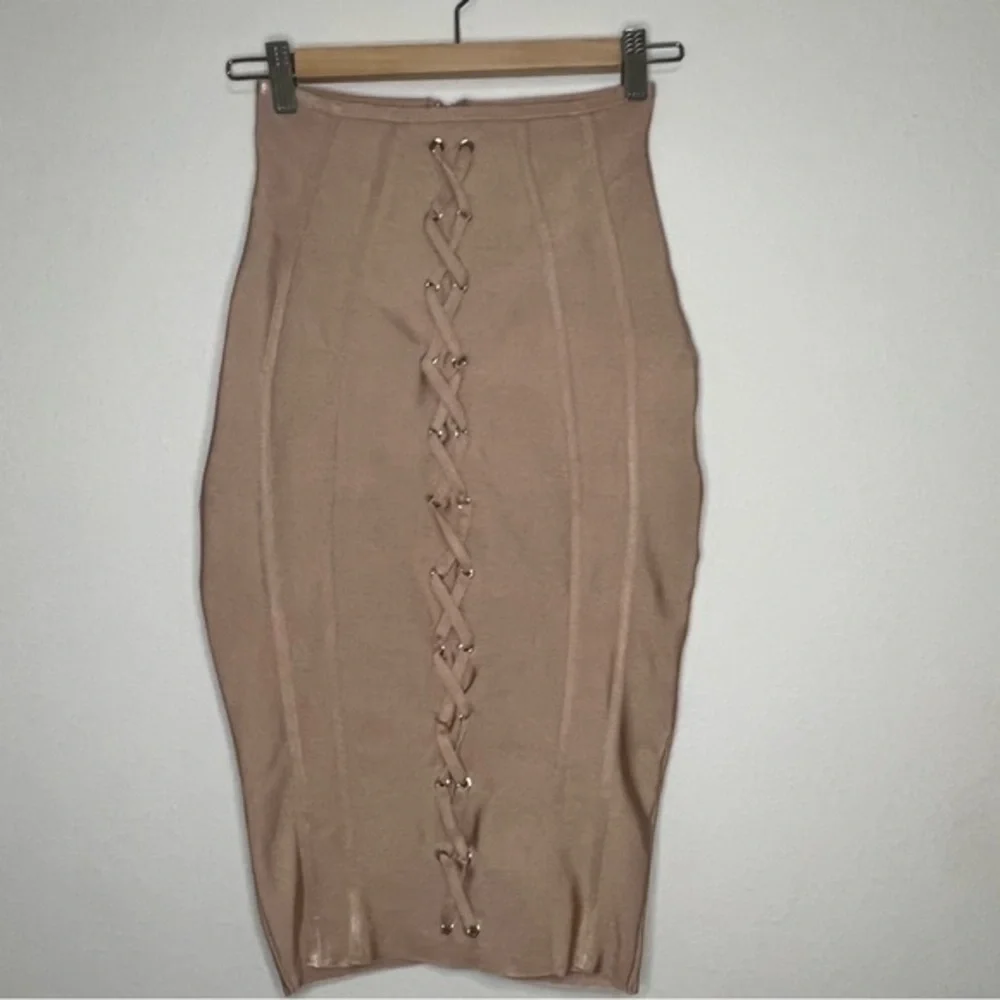 Two Piece Set Bandage Bodycon Lace Up Dress